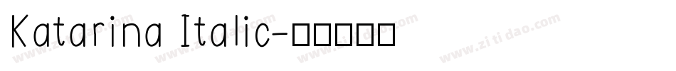 Katarina Italic字体转换